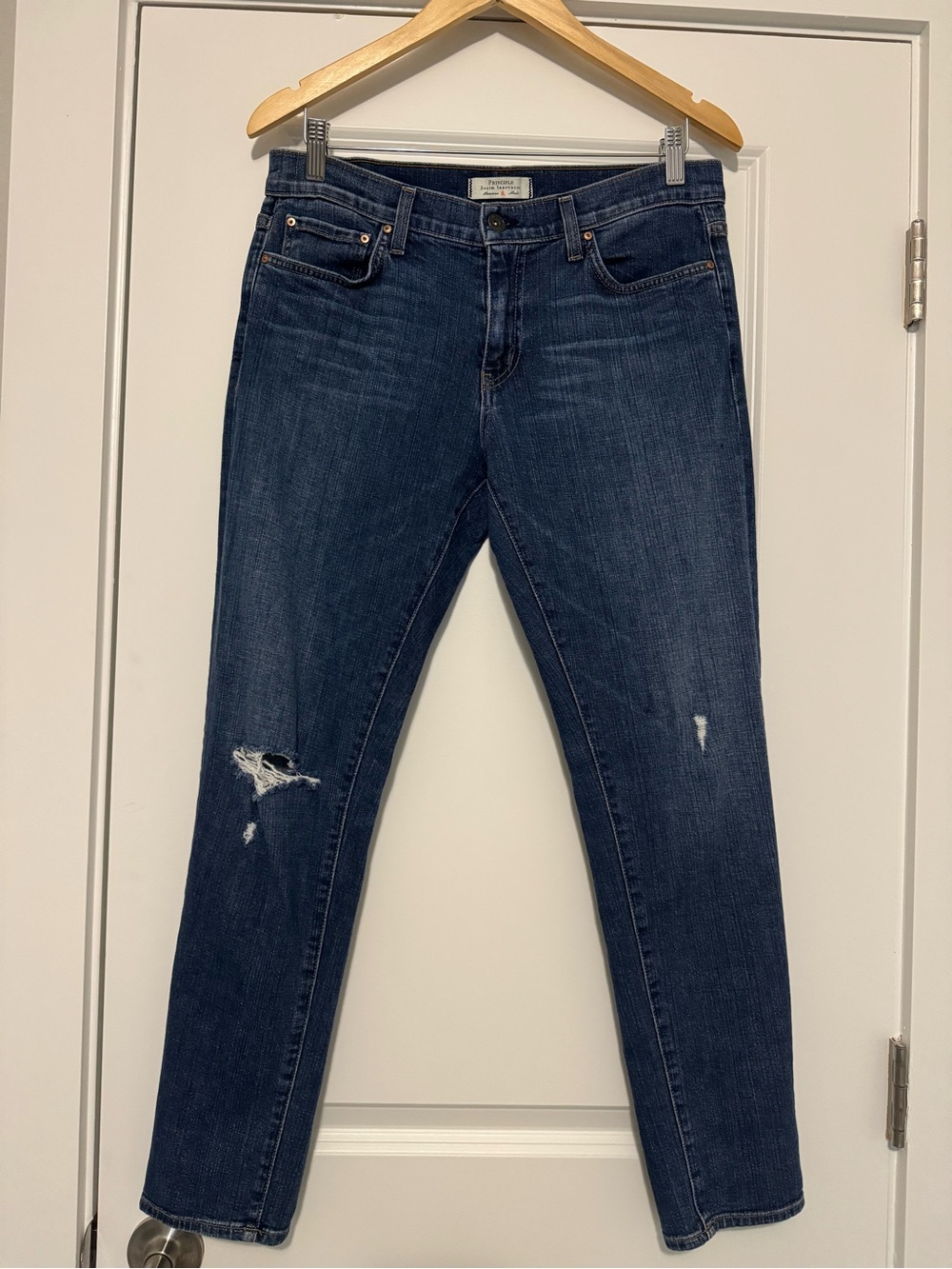 Principle Distressed Dark Blue Women’s Skinny Jeans